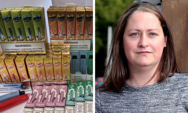 Councillor Gwyneth Petrie backed calls to ban the sale of disposable vapes across Scotland. Image: Roddie Reid/DC Thomson