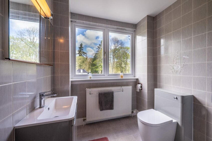 Modern bathroom in the home.