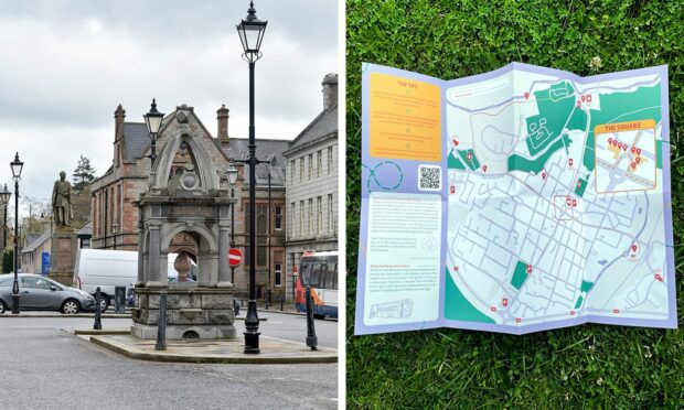 The new art map will guide visitors around Huntly's artworks. Image: Roddie Reid/DC Thomson