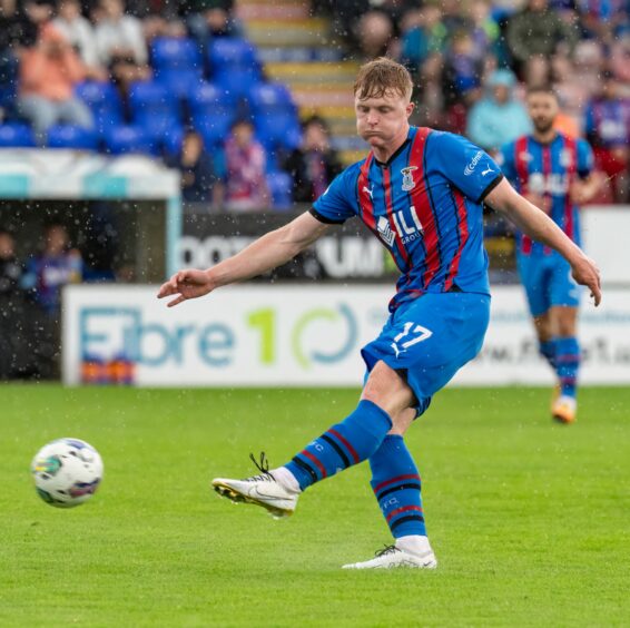 Lewis Nicolson in action against Bonnyrigg Rose at the start of this season.