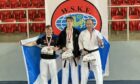 Aberdeen Bushido Karate Club members, from left Andrew Davidson, Finlay Taylor and David Webster.