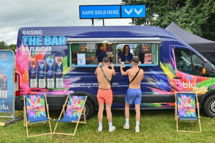 The Vape Van at the festival.