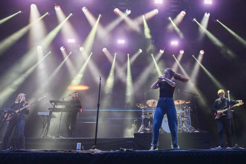 Sigrid performing at Belladrum Festival 2023.