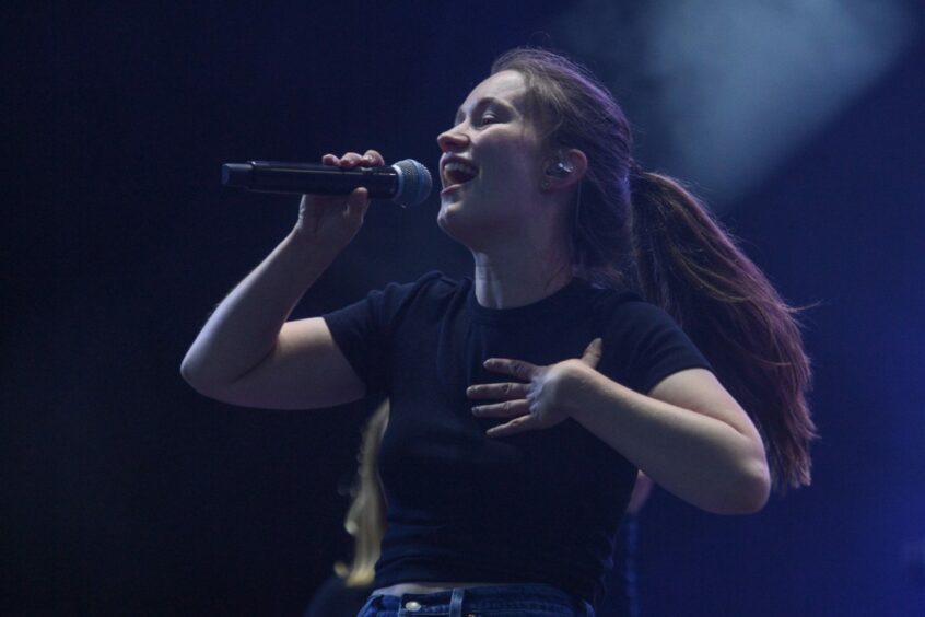 Sigrid, Norwegian singer-songwriter performs on the main stage.