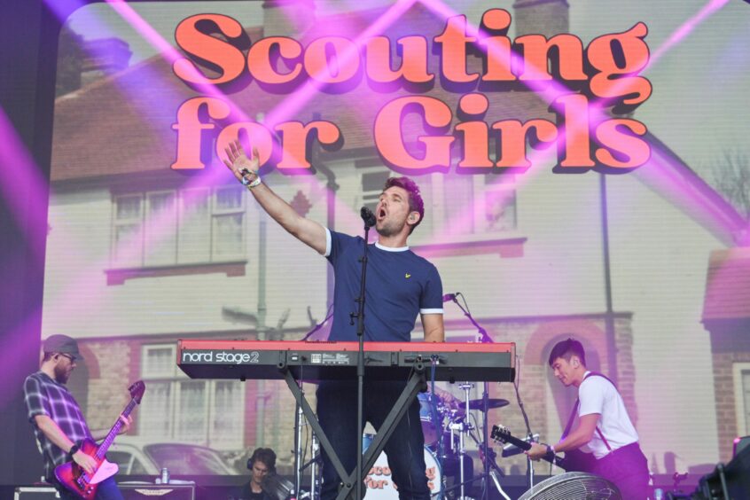 Scouting for Girls performing.