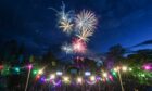 Fireworks lights up the sky above the Belladrum Festival