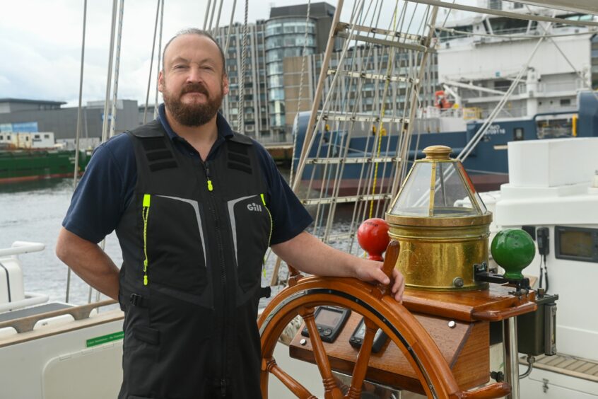 Captain of The TS Royalist, Roy Taylor. 
