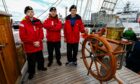 Picture of Aberdeen Sea Cadets (left to right): Logan Bell, Tyler Sorrie, Kris Varganovs. Image: Kenny Elrick/DC Thomson