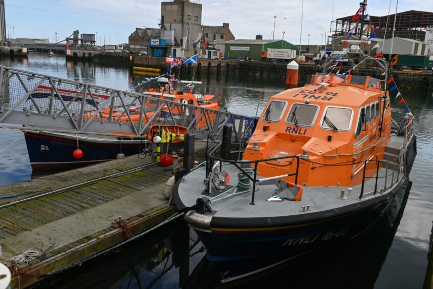 The RNLI lifeboats in Peterhead.