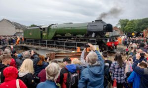 The Flying Scotman being turned at Ferryhill Railway Trust in July 2023. Image: Kath Flannery/DC Thomson