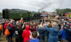 The Flying Scotsman on the restored Ferryhill turntable for the first time. Image: Kath Flannery/DC Thomson