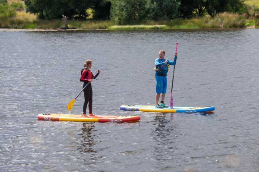Shanay Taylor and Jason Topley at Knockburn Loch. Image: Kath Flannery/DC Thomson