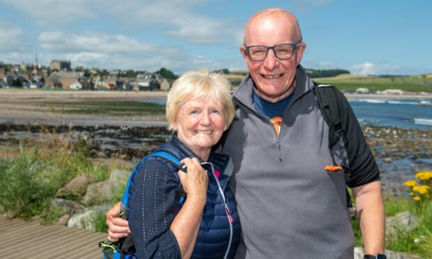 Janice and Neil Campbell are walking one million steps for motor neuron disease research. Image: Kami Thomson/DC Thomson