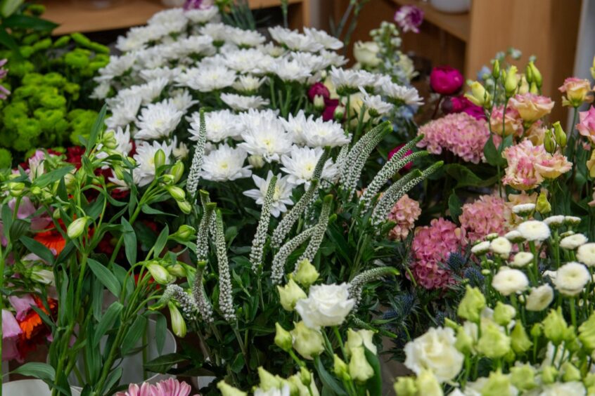 A wide range of blooms available at The Flower Room at Deeside Deli.