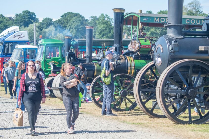 Vintage trains on display