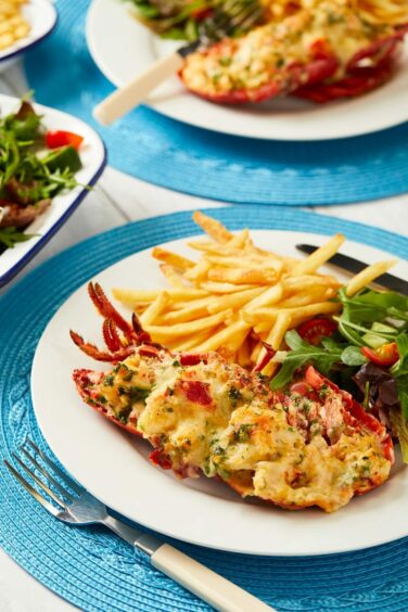 North-east caught lobster takes centre stage in this mouthwatering thermidore dish.