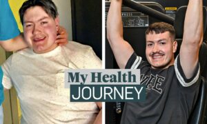 Jay Moir caught a glimpse of himself in the mirror aged 17 and decided he need to make a change. He is now a qualified gym instructor. Image: Jay Moir/DC Thomson