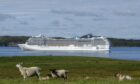 MSC Poesia cruise ship in Stornoway.