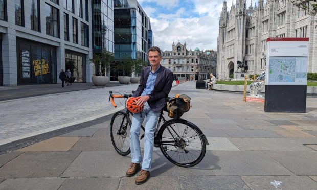 Gavin Clark urged compromise on the plans for a cycle lane on Union Street, one day hoped to run its full length. Image: Alastair Gossip/DC Thomson
