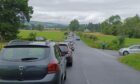 Traffic at a standstill en route to Belladrum
