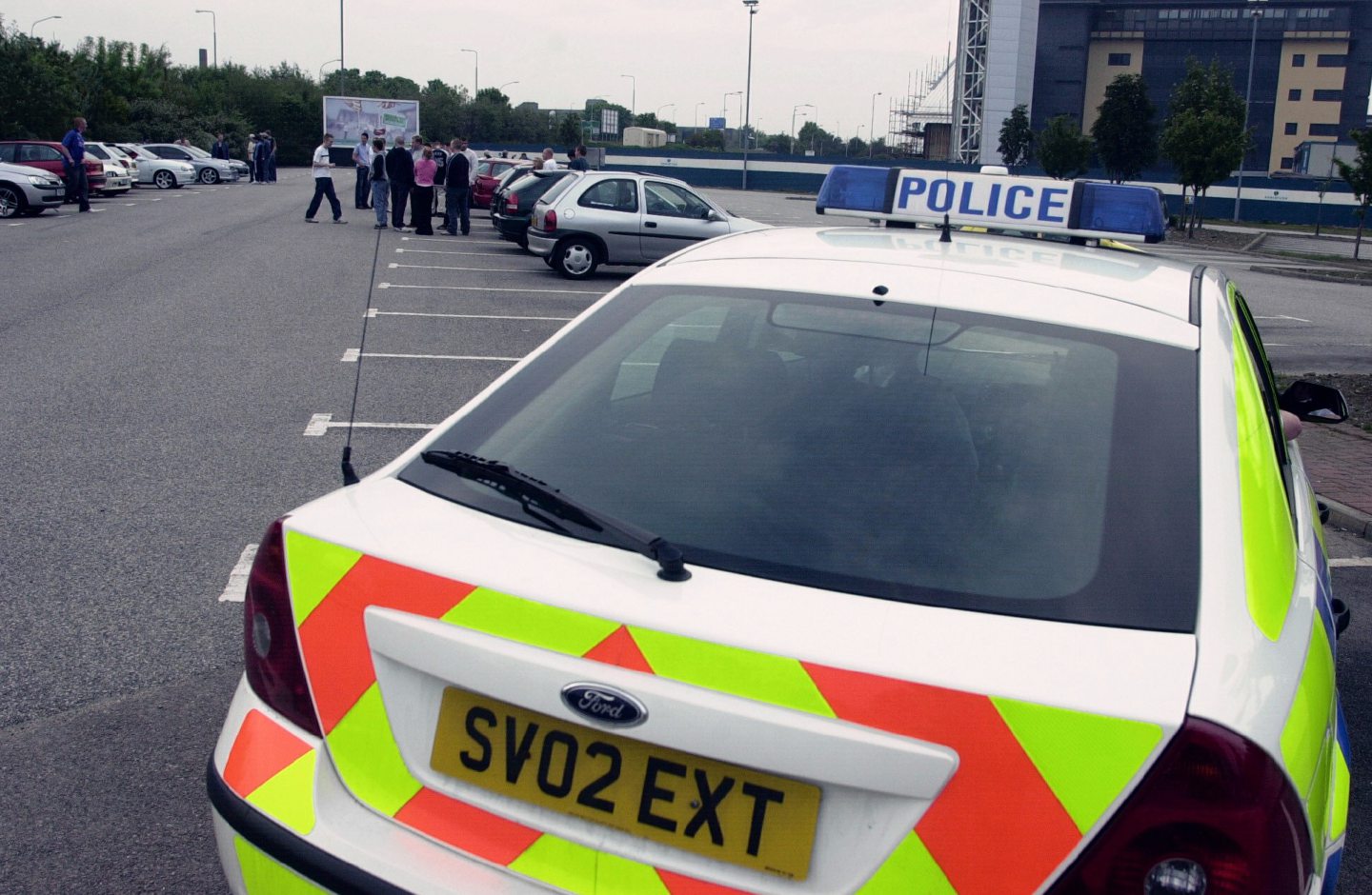 Police at a meet-up of the Aberdeen boy racers