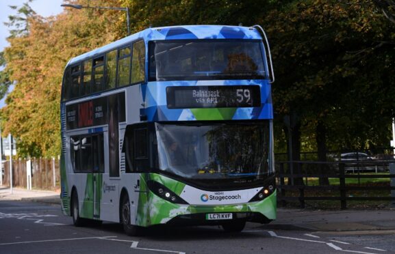 Number 59 outside Aberdeen Royal Infirmary. Image: Darrell Benns/ DC Thomson.