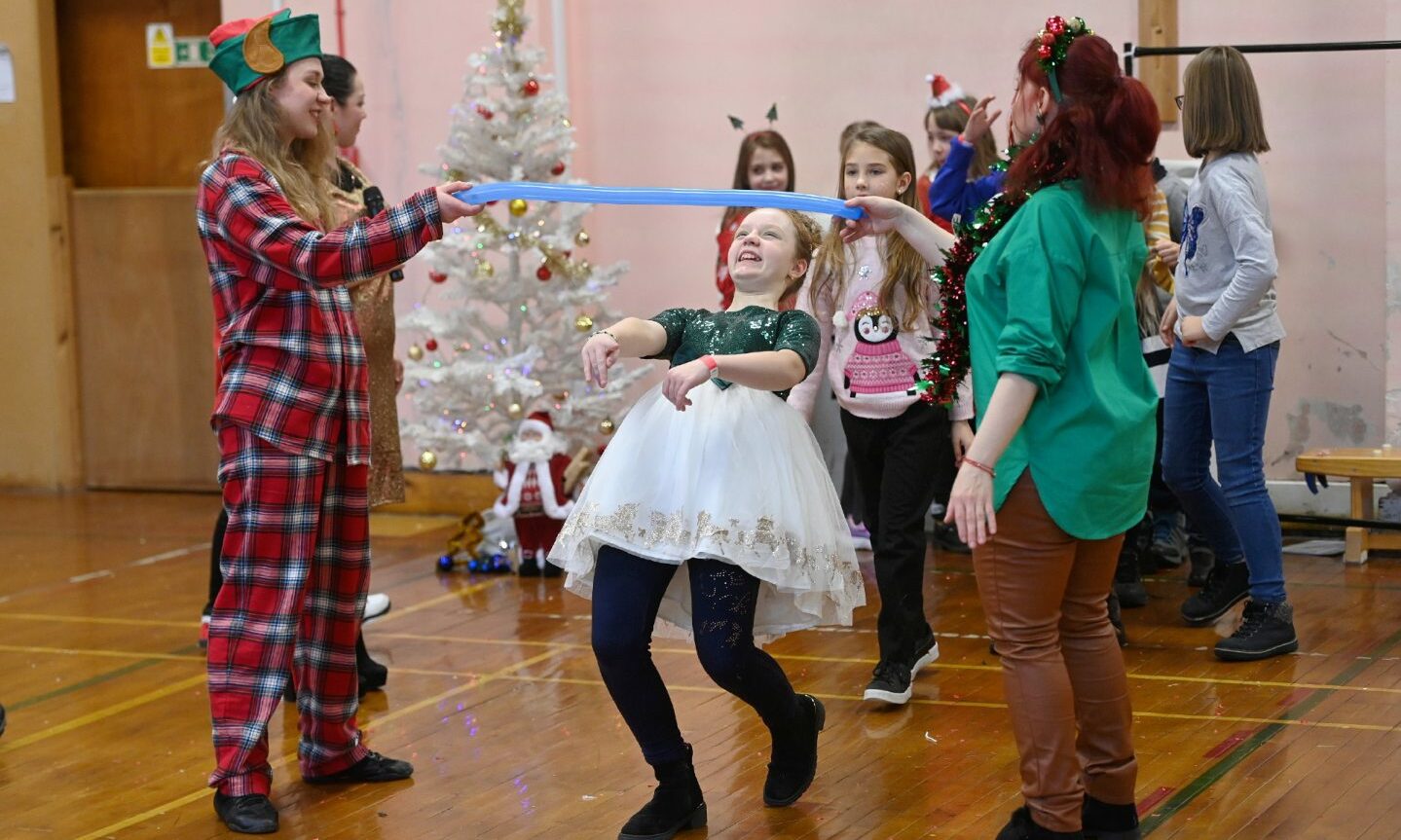 Ukrainian children and their families had fun with a Christmas party at Rosemount Community Centre
