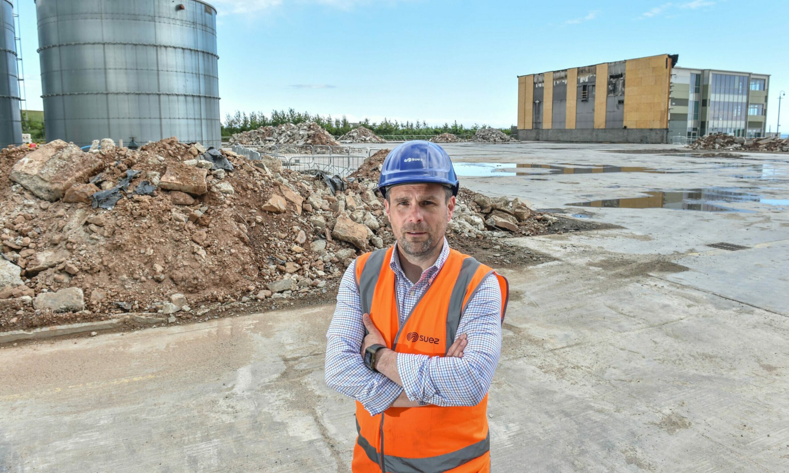 Boss Colin Forshaw at the site