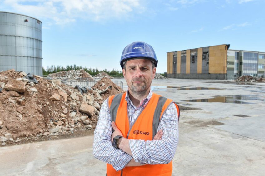 Colin Forshaw, production operations manager for Suez, at Altens recycling centre last year after the main building was demolished.