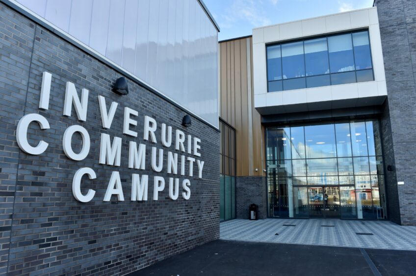 Signage outside  Inverurie Community Campus.