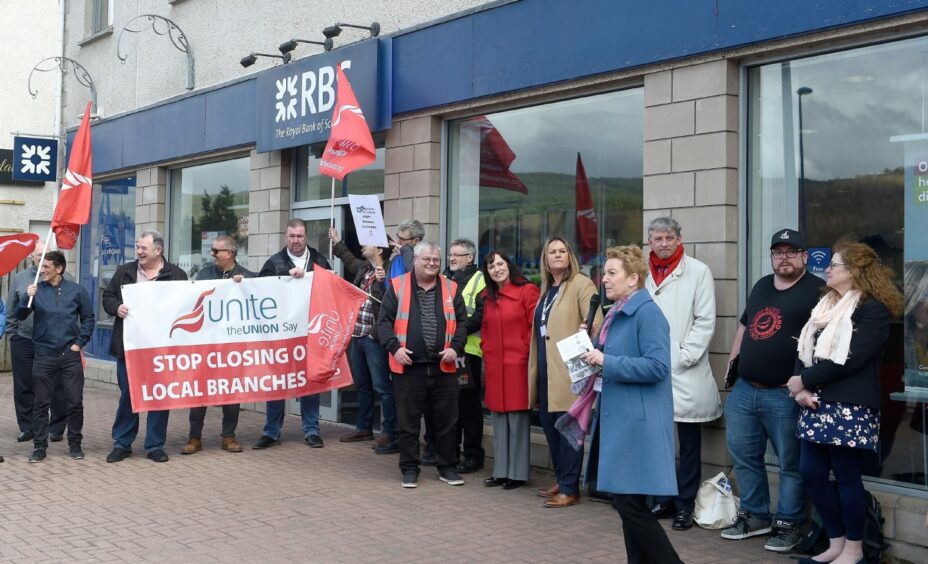 There were protests after Royal Bank of Scotland said it was shutting its Aviemore  branch a few years ago.