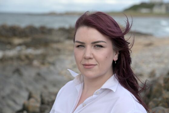 Buckie funeral director Laura Wood at Strathlene Beach.
Picture by Sandy McCook/DC Thomson