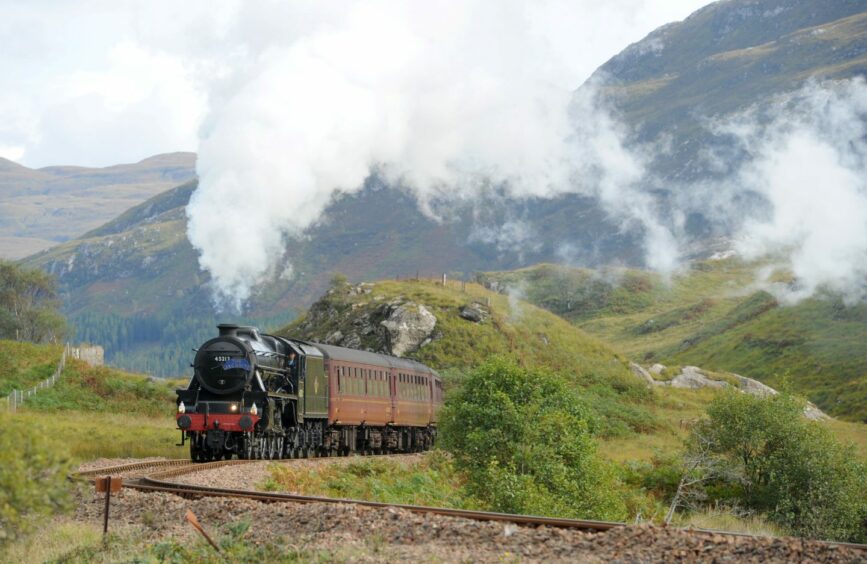 The Jacobite steam train is also known as the Hogwarts Express. Image: Sandy McCook/DC Thomson. 