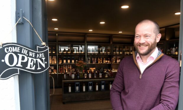 Duncan Ireland, co owner of the Inverness Whisky shop in Market Close, Inverness photographed in the new shop.
Image: Sandy McCook/DC Thomson