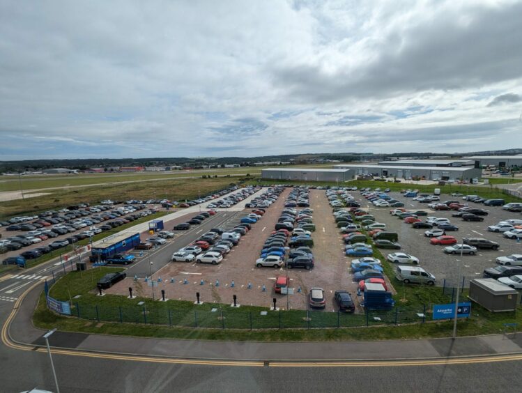 Airparks Express parking lot when parking at the airport in Aberdeen.