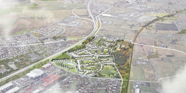 An artist impression of the proposed 300 home development at Portlethen