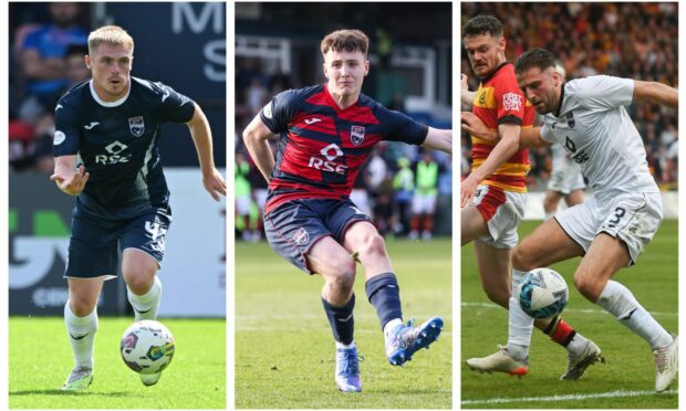 Josh Reid, George Harmon and Ben Purrington who will compete for a place in Ross County's side this season.