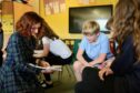 Students reading in school