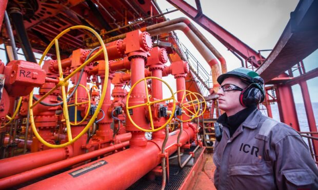An ICR Group employee working offshore.