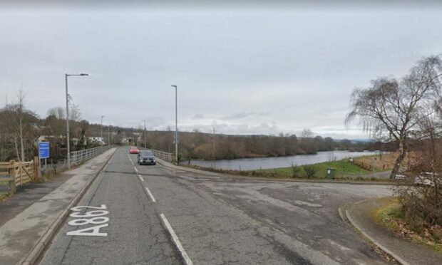 Google maps image of Conon Bridge.