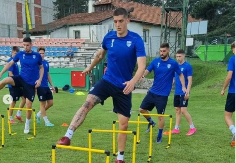 Aberdeen target Slobodan Rubezic during practice