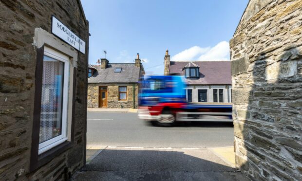 The A96 ploughs through the centre of towns including Keith. Image: Scott Baxter/DC Thomson.