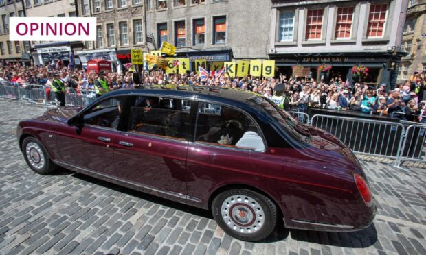 King Charles III and Queen Camilla travel through Edinburgh (Image: Colin Mearns/Herald and Times Group/PA Wire)