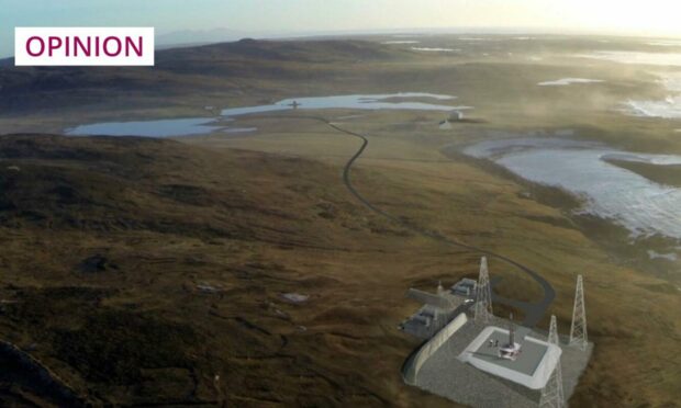 An artist's impression of the planned spaceport in Scolpaig, North Uist (Image: Fraser Architecture LLP)