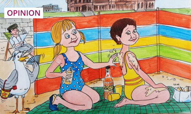 Sunbathing (and sun oil) used to be the done thing (Image: Helen Hepburn)