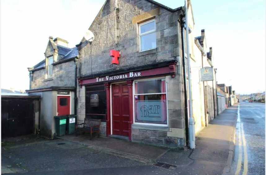Former Victoria Bar in Rothes pictured before work started on the transformation.