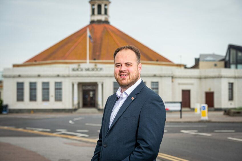 Finance convener Alex McLellan said the beach regeneration - kicked off with the demolition of the Beach Leisure Centre - would "transform the area". Image: Wullie Marr/DC Thomson