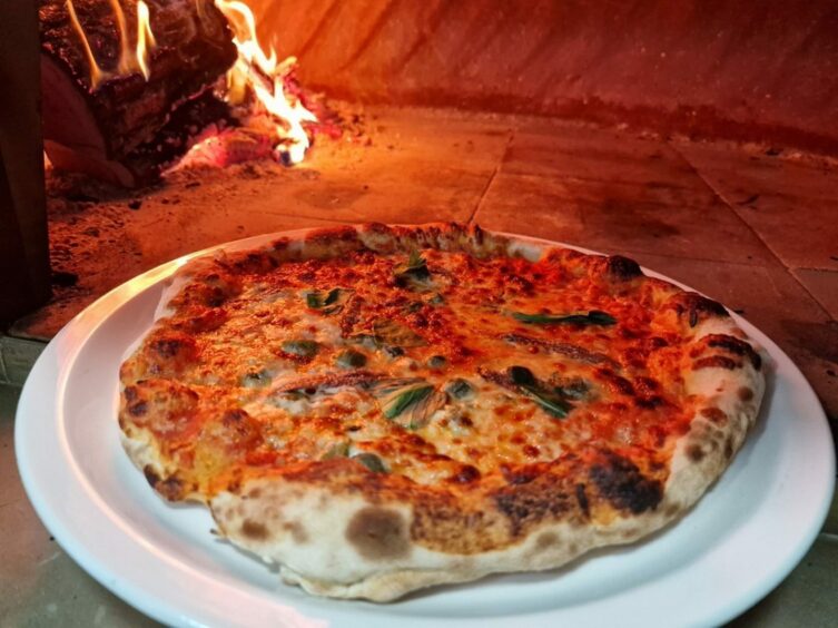 A picture of a pizza from Da-Vinci's Italian restaurant