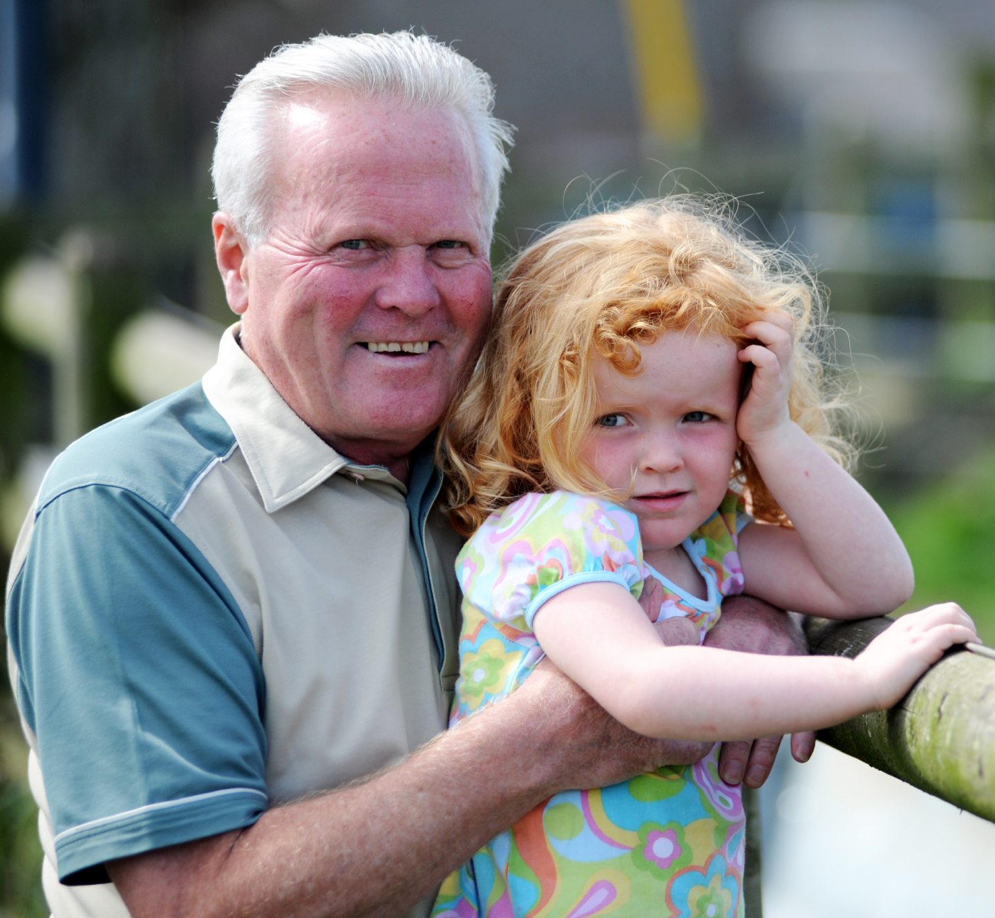 Doug Stuart with his grandaughter Lucie Mackie, 3, from Torry pictured in 2008. 