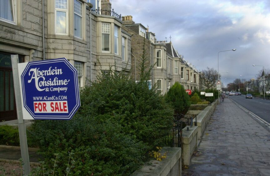 Home for sale with Aberdein Considine sign